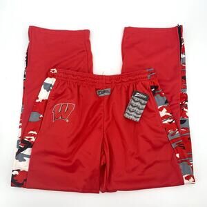 Zubaz NWT WI Badger Red White Camo Detail Stadium Dorm Pants Men’s Size Medium